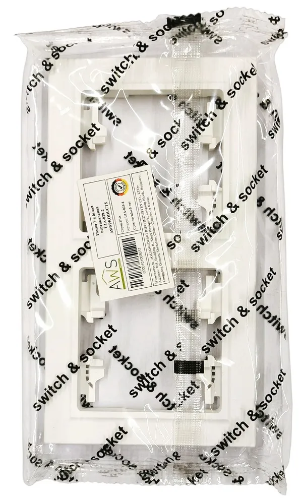 Рамка 2-я белая вертикальная U1A-029-2 SoftTouch "Uno" AWSproducts