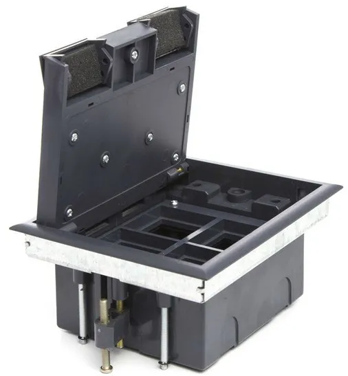 Люк в пол на 4 поста (45х45 мм) с суппортом и коробкой, LUK/4 Ecoplast