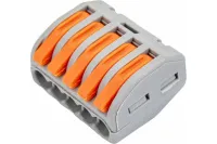 Клемма рычажковая 5 отверстий 0,2-4,0 32А SN-222415 (50шт) AWSPRODUCTS, уп