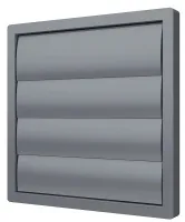 Решетка вентиляционная клапанная фланец D250 жалюзи 294х294 ASA Gray ERA