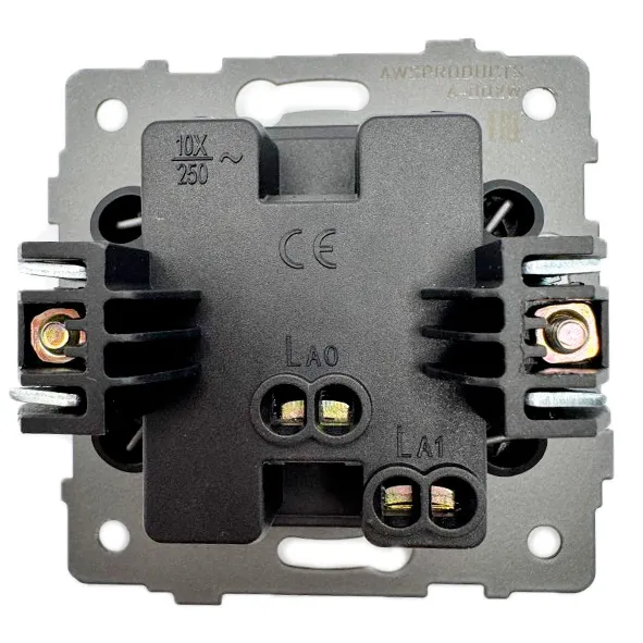 Выключатель 1-кл. с подсветкой белый A-002W "Аура" AWSproducts