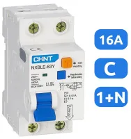 АВДТ NXBLE-63Y C16/1+N 10мА, тип АC, 4,5кА CHINT