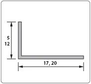 Угол арочный "Идеал" 20х12мм 2,7м Бук Светлый (25 шт. в уп.), 
