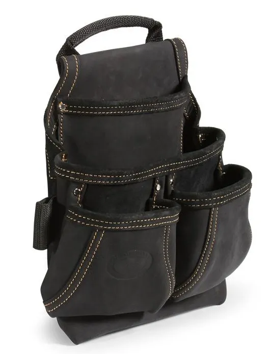 Сумка кожаная поясная без ремня, с 4 отделениями, премиум-серия «DEAD BULL» СК-4 (КВТ)