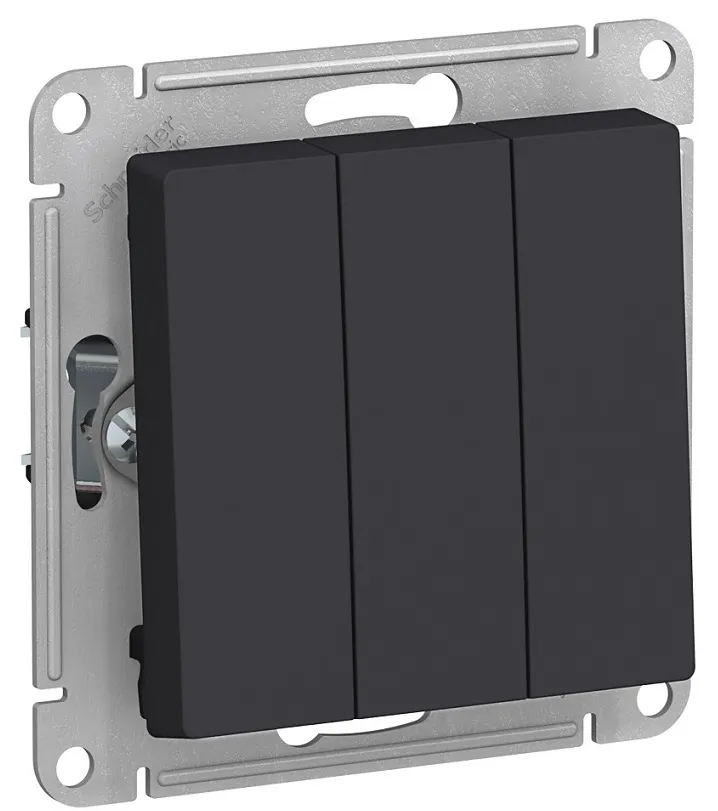 Выключатель 3-кл. Карбон AtlasDesign SE