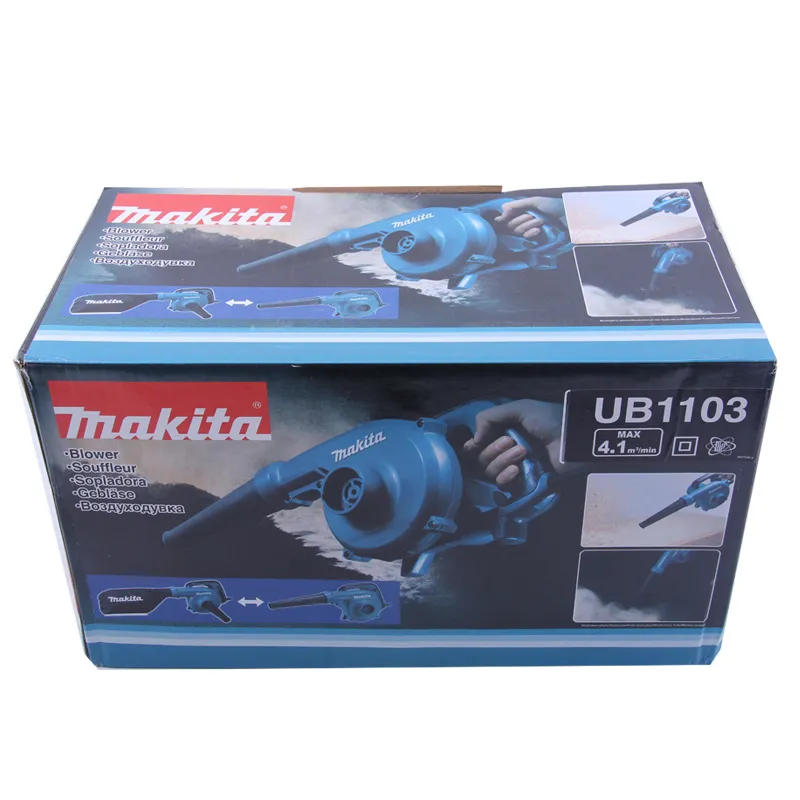 Воздуходувка/пылесос электрическая UB1103 Makita, 600Вт, поток воздуха 246м.куб/ч, масса 2,8кг, Maki
