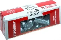 Болт М12*40 DIN933 цинк (15 шт.) (Стройбат)