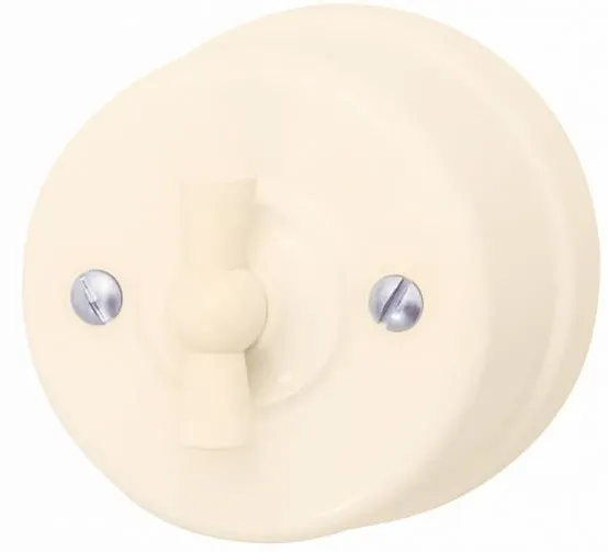 Выключатель 1-кл. Пес-золото (пластик) Bironi