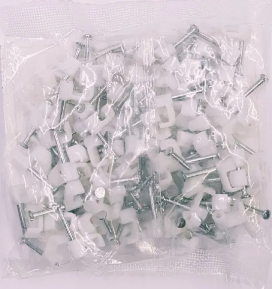 Скоба плоская с гвоздем 5мм (100 шт.) (ELUX), уп