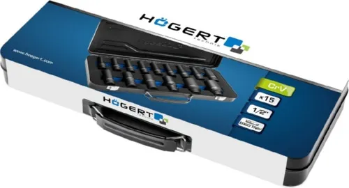 Набор головок шестигранных ударных 1/2", 15 шт. HOEGERT, ком