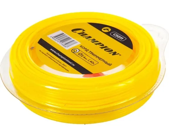 Леска для триммера круг 2.4мм* 40м CHAMPION