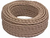 Провод витой 2*1,5 Капучино (матовый) кратно (10м) Bironi (50м/уп)
