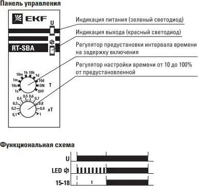 Реле времени RT-SBA 8А 230В PROxima