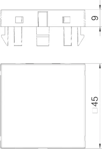 Заглушка 1 модуль OBO