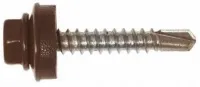 Саморез кровельный 4,8*29 шок-коричн. со сверлом (250 шт.) (Tech-KREP)