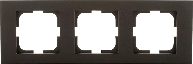 Рамка 3-местн. GRANO, черный металлик