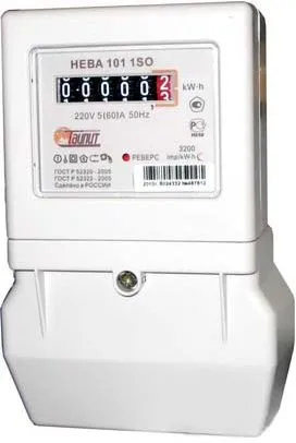 НЕВА 101_Эл. счетчик Нева 101, 5-60A, 220В, 1SO, МОУ (в упак. 30шт.)