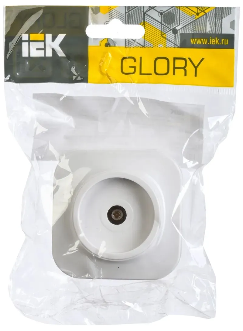 Розетка ОУ TV белая GLORY IEK