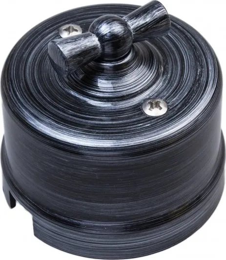 Выключатель 2-кл. Серебряный Век (пластик) Bironi