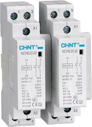 Контактор модульный NCH8-20/20 (кат.230В AC, 2но, 20A) CHINT