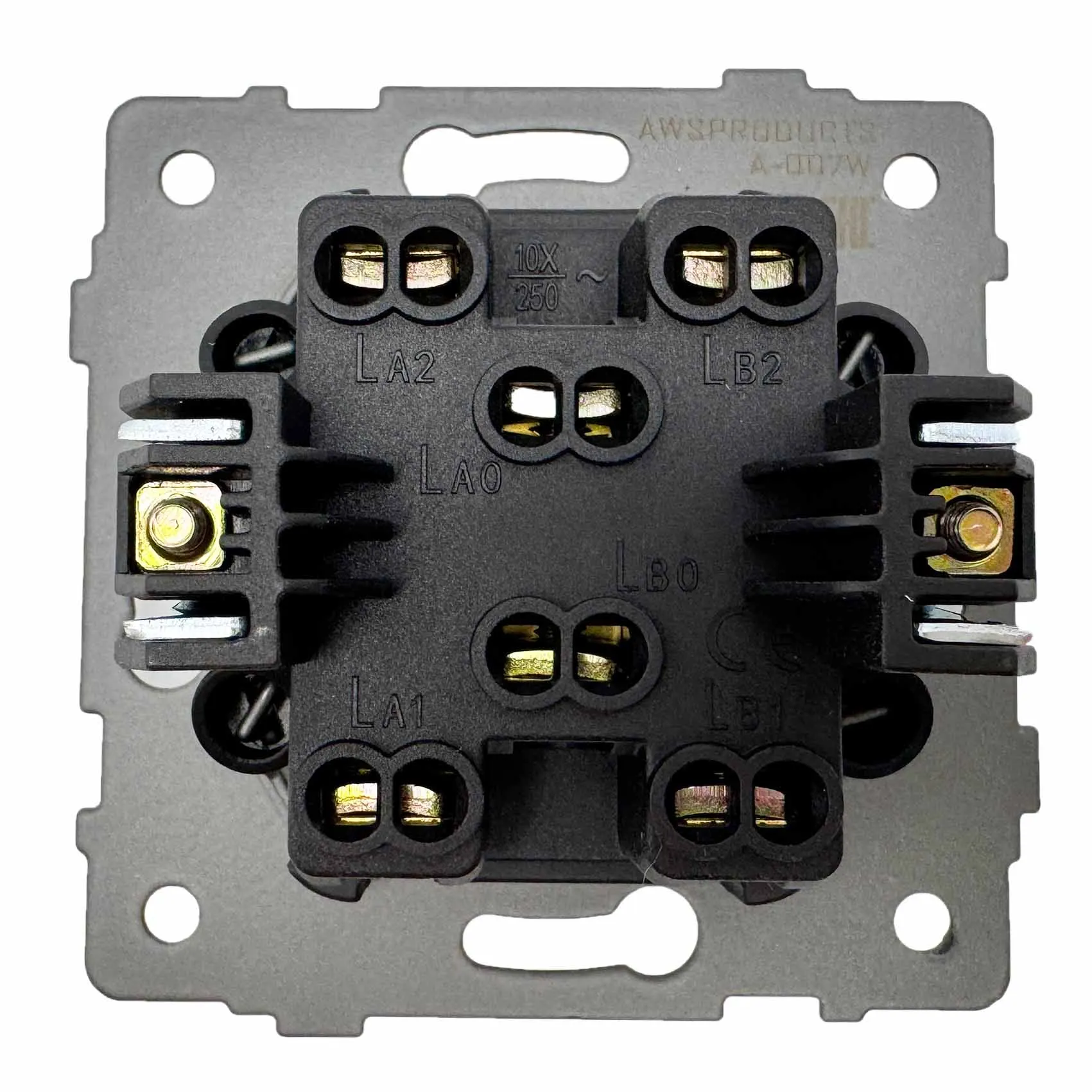 Выключатель перекрёстный 1-кл. белый A-007W "Аура" AWSproducts