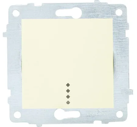 Механизм выкл. 1-кл. с подсветкой, крем