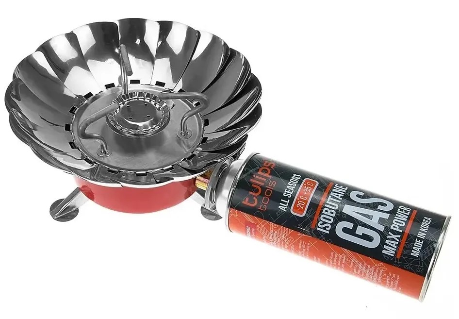 Плитка газовая портативная, для цангового баллона, пьезо Tulips tools