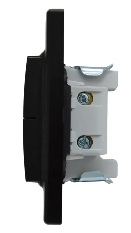 Выключатель 2-кл. чёрный SD-P1005B "Standard" AWSproducts