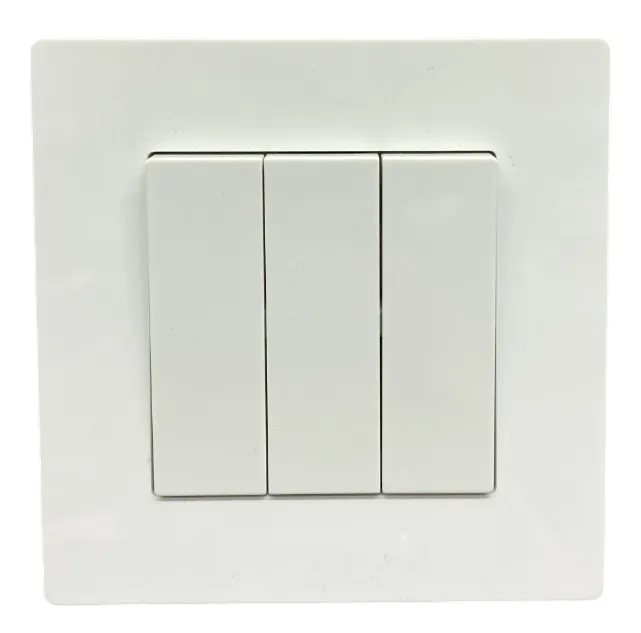 Выключатель 3-кл. белый A-015W "Aura" AWSproducts