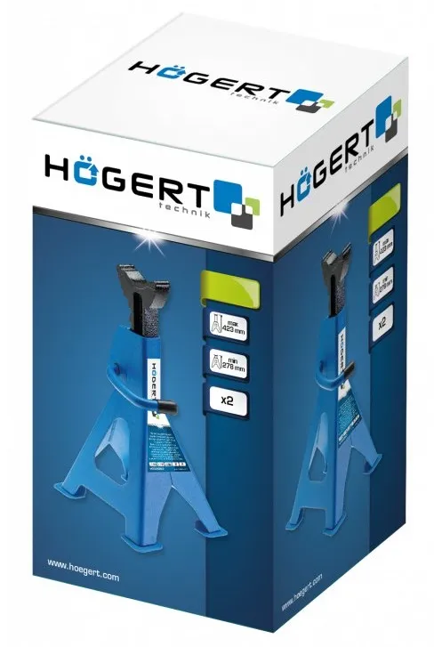 Подставка под автомобиль 3 тонны, 288-428 мм, (2 шт.) HOEGERT, ком