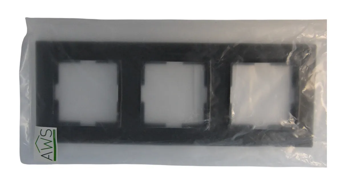 Рамка 3-я чёрная SD-P1019B "Standard" AWSproducts