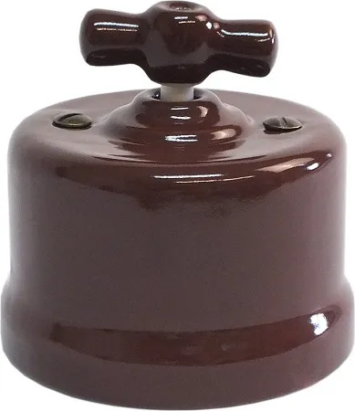 Выключатель 2-кл. RF Коричневый (керамика) Bironi