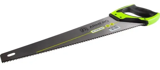Ножовка по дереву A531/450, 450 мм, 3d, крупный зуб Armero