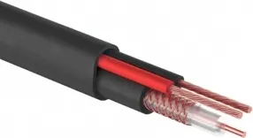 Кабель для видеонаблюдения КВК-П-2 + 2х0,75мм2 (CCA), (96), 200м., черный, OUTDOOR  PROCONNECT