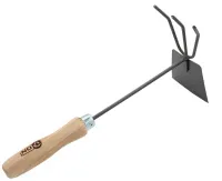 Рыхлитель 3 + мотыжка комбинированные, п/о, деревянная ручка ON