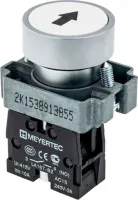 Кнопка MTB2-BAZ11334 бел. стрелка вверх 1но, IP65, Meyertec