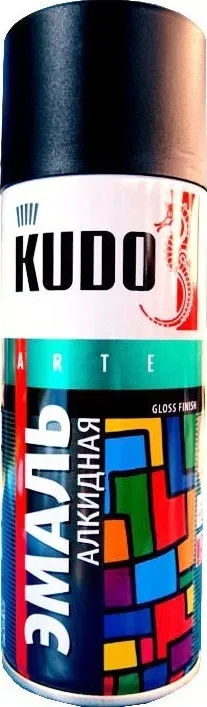 Эмаль черная матовая 520мл KUDO