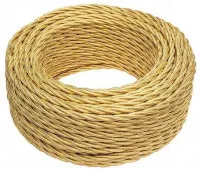 Провод витой 2*1,5 Золото (глянец) кратно (10м) Bironi (50м/уп)
