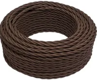 Провод витой 3*1,5 Коричневый (матовый) кратно (10м) Bironi (50м/уп)