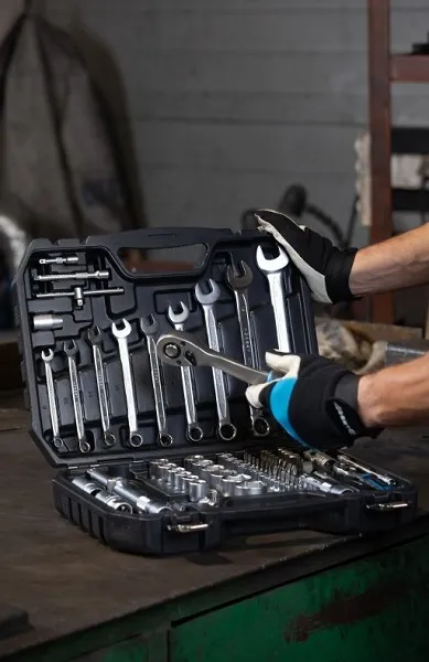 Набор инструментов, 85 шт., двухцветный чемодан HOEGERT, ком