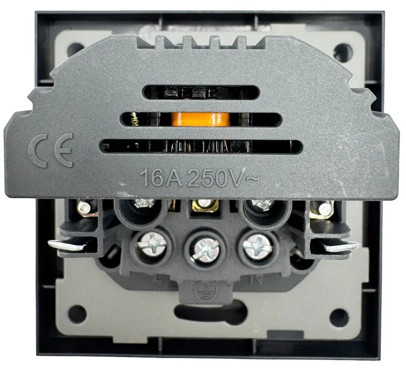 Розетка 1-я с/з с шторками с USB и TYPE C (5В, 2.1А) тёмн. серая U1A-011 Софт-тач "Уно" AWSProducts