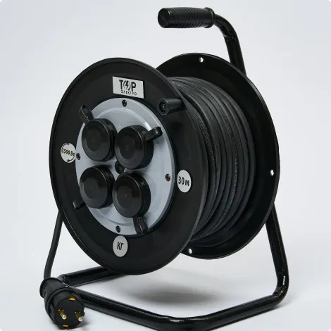 Удлинитель на катушке 4гн. 40м c/з IP44 КГ 3х2,5мм2 (ГОСТ) ТОР