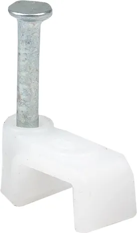 Скоба плоская с гвоздем 6мм (100 шт.) (ELUX)