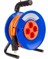 Удлинитель на катушке 4гн. 40м б/з 4000Вт ПВС Атлант