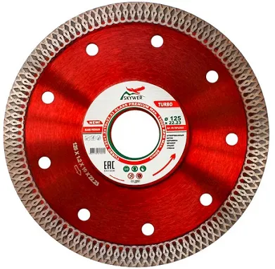 Диск алмазный сегментный 125*1,2*22 TURBO GLASS PREMIUM SKYWER