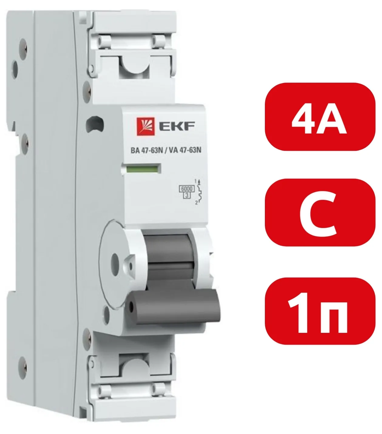Автоматический выключатель ВА 47-63N C4/1 6кА Proxima EKF