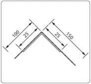 Угол штукатурный с сеткой 100х150мм 3,0м Белый (25шт.) ИДЕАЛ