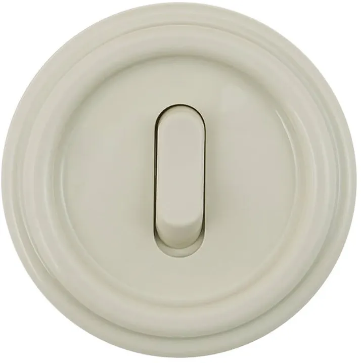 Выключатель 1-кл. Сл. кость (пластик Клавишный) Bironi