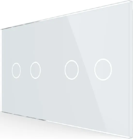 Панель для 2-х сенсорных выключателей (2+2) Белый Livolo