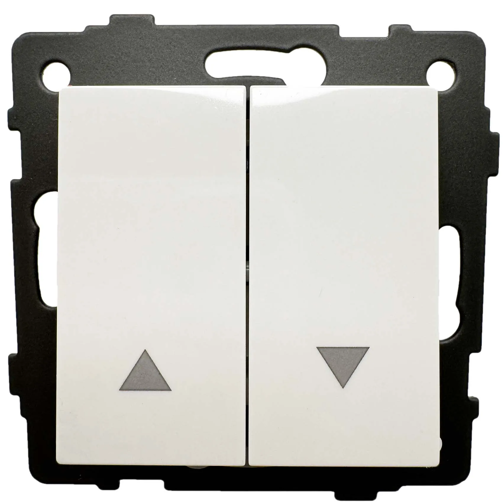 Выключатель жалюзи 2-кл. белый A-013W "Аура" AWSproducts